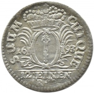 Niemcy, Prusy, Fryderyk III, 1/12 talara 1693 LCS, Magdeburg