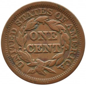 USA, Głowa Wolności, 1 cent 1851