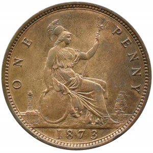 Velká Británie, Victoria, 1 pence 1873, Londýn