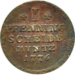 Niemcy, Braunschweig-Wolfenbüttel, 1 pfennig 1776 LCR - ładny