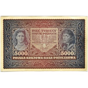 Poland, Second Republic, 5000 marks 1920, 2nd series E, Warsaw