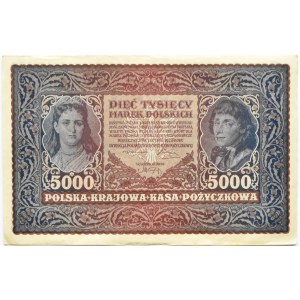 Poland, Second Republic, lot 5000 marks 1920, 2nd series E, Warsaw