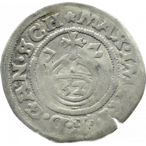 Germany, Hamburg, 1/32 of a thaler (shilling) 1572, Rare