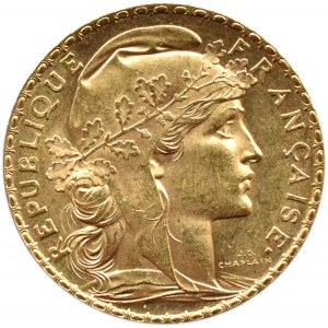 France, Republic, Rooster, 20 francs 1902, Paris