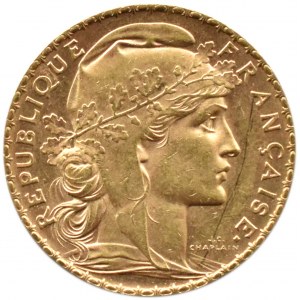 France, Republic, Rooster, 20 francs 1904, Paris