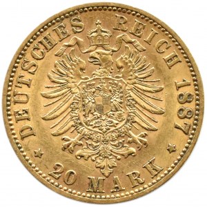 Germany, Prussia, Wilhelm I, 20 marks 1887 A, Berlin