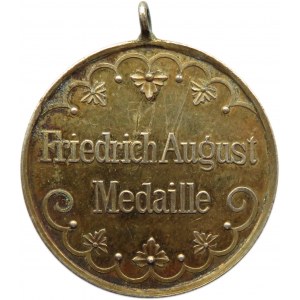 Nemecko, Sasko, Frederick August, medaila za vojnovú službu