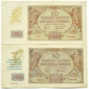 Poland, General Government, 10 zloty 1940, series L, Krakow + GRATIS