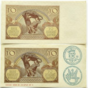 Poland, General Government, 10 zloty 1940, series L, Krakow + GRATIS