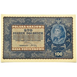 Poland, Second Republic, 100 marks 1919, IE series M, Warsaw