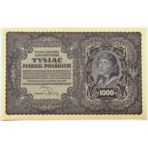 Polen, Zweite Republik, 1000 Mark 1919, 1. Serie DB - Typ 7, Warschau, schön!