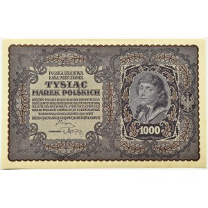 Poland, Second Republic, 1000 marks 1919, 1st series DB - type 7, Warsaw, beautiful!