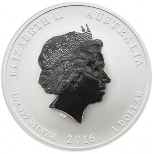 Australia, 1 dolar 2016 P, Rok Małpy, Perth, UNC