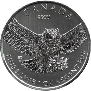 Kanada, Puchacz wirgijski, 5 dolarów 2015, Ottawa, UNC