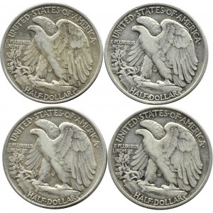 USA, 1/2 Dollar, Los von Münzen 1937-1945, Philadelphia