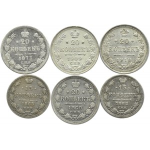 Rusko, Alexander II-Mykola II, let 15-20 kopejok 1860-1916, Petrohrad