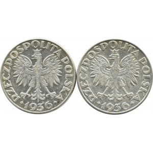 Polska, II RP, Żaglówka, lot 2 złote 1936, Warszawa