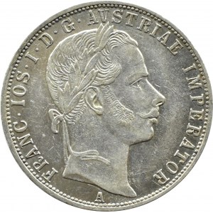 Rakousko-Uhersko, František Josef I., 1 florin 1860 A, Vídeň