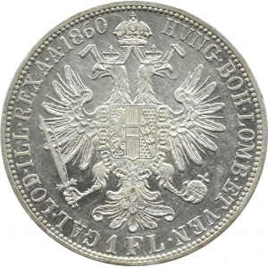 Rakousko-Uhersko, František Josef I., 1 florin 1860 A, Vídeň