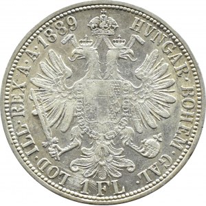 Austria-Hungary, Franz Joseph I, 1 florin 1889, Vienna