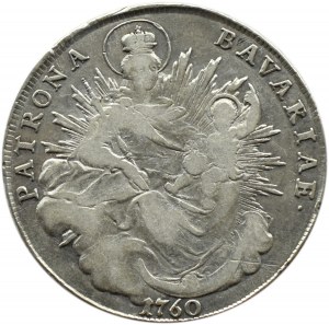 Niemcy, Bawaria, Maksymilian Józef, talar 1760, Monachium