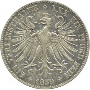 Germany, Frankfurt, thaler 1859, Frankfurt