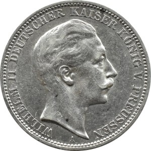Deutschland, Preußen, Wilhelm II, 3 Mark 1909 A, Berlin