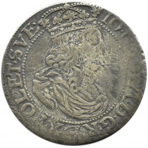 Jan II Kazimierz, ort 1659 TLB, herb ślepowron, Kraków, z obwódkami