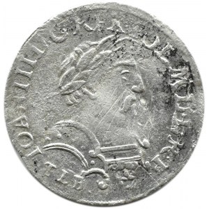 John III Sobieski, sixpence 16(c)81, Cracow, bust in armor