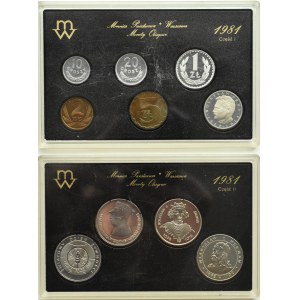 Polen, Volksrepublik Polen, Polnische Umlaufmünzen, 10 Grosze-50 Zloty Satz 1981, Warschau, UNC