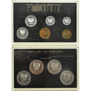 Polska, PRL, polskie monety obiegowe, 10 groszy-50 złotych 1981 komplet, Warszawa, UNC