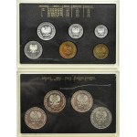 Polen, Volksrepublik Polen, Polnische Umlaufmünzen, 10 Grosze-50 Zloty Satz 1981, Warschau, UNC
