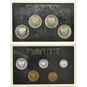 Poľsko, Poľská ľudová republika, poľské obehové mince, sada 10 grošov-50 zlotých 1980, Varšava, UNC