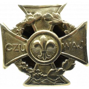 Poľsko, RP, skautský kríž s číslom CDH 1946/7, vzácny