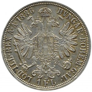 Rakousko-Uhersko, František Josef I., 1 florén 1886, Vídeň