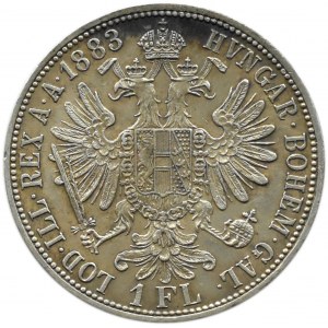 Austria-Hungary, Franz Joseph I, 1 florin 1883, Vienna