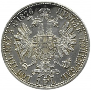 Austria-Hungary, Franz Joseph I, 1 florin 1876, Vienna