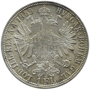 Austro-Węgry, Franciszek Józef I, 1 floren 1889, Wiedeń