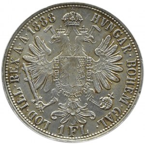 Austria-Hungary, Franz Joseph I, 1 florin 1888, Vienna