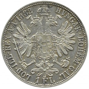 Austria-Hungary, Franz Joseph I, 1 florin 1882, Vienna
