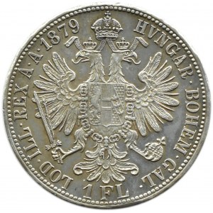 Austro-Węgry, Franciszek Józef I, 1 floren 1879 A, Wiedeń