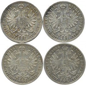 Austria-Hungary, Franz Joseph I, florin flight 1879-1887, Vienna (4)