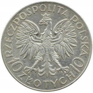 Poľsko, Druhá republika, Romuald Traugutt, 10 zlotých 1933, Varšava