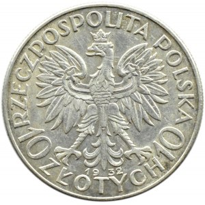 Polska, II RP, Głowa Kobiety, 10 złotych 1932, Londyn