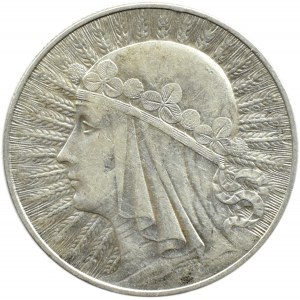 Polska, II RP, Głowa Kobiety, 10 złotych 1933, Warszawa