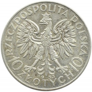 Polska, II RP, Głowa Kobiety, 10 złotych 1933, Warszawa