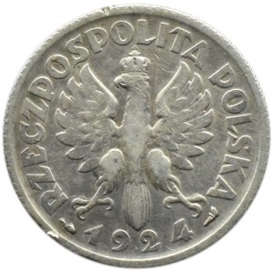 Polen, Zweite Republik Polen, Spikes, 1 Zloty 1924, Paris