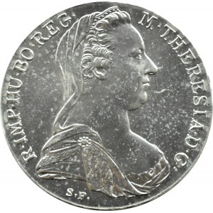 Austria, Maria Teresa, talar 1780, nowe bicie, menniczy egzemplarz