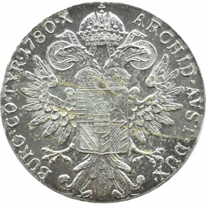 Austria, Maria Teresa, talar 1780, nowe bicie, menniczy egzemplarz