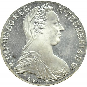 Austria, Maria Theresa, 1780 thaler, new minting, mint piece, mirrored